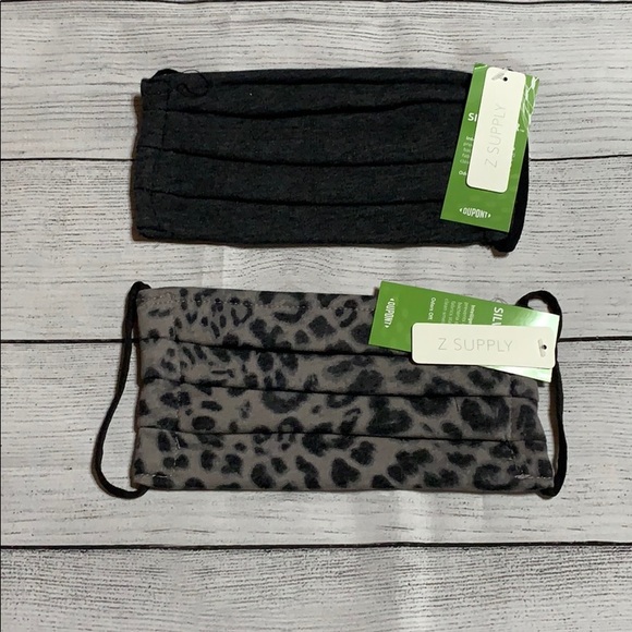 Z Supply Accessories - Z Supply Face Mask 2-Pack Gray Leopard & Gray
